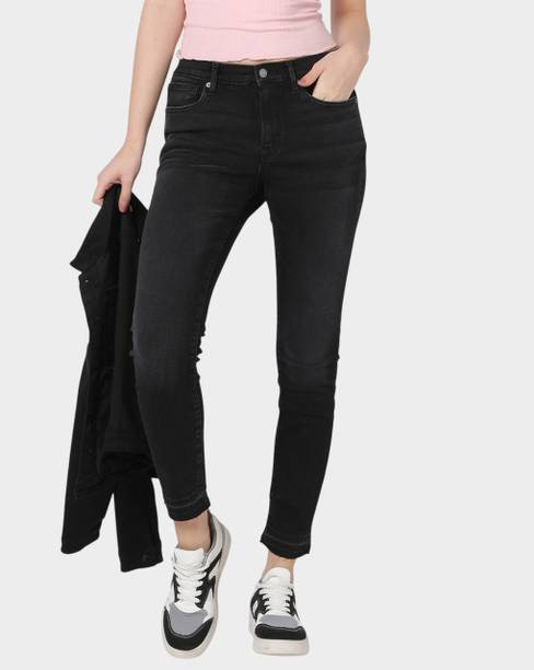 GAP Women Skinny Mid Rise Black Jeans