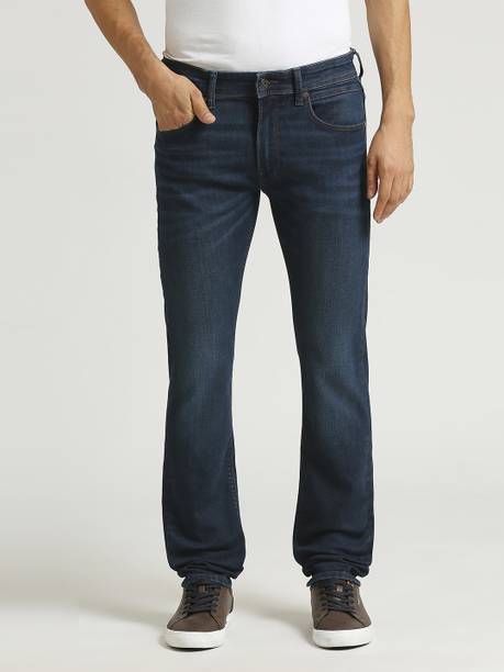 Men Slim Mid Rise Blue Jeans
