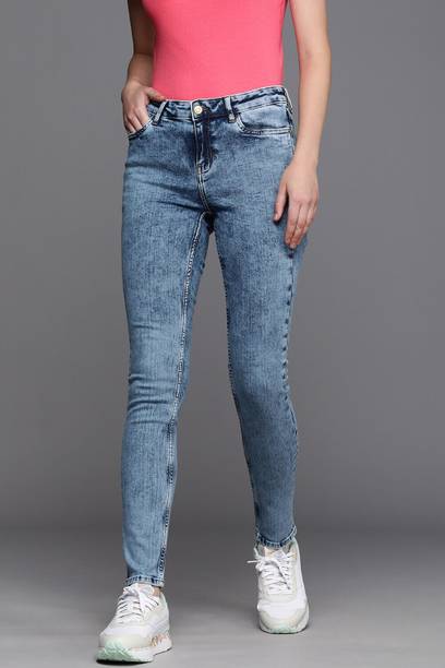 Allen Solly Women Slim Mid Rise Blue Jeans