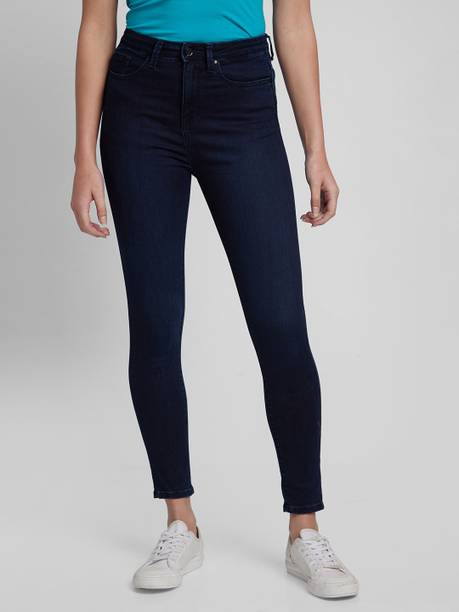 Spykar Women Skinny Mid Rise Blue Jeans