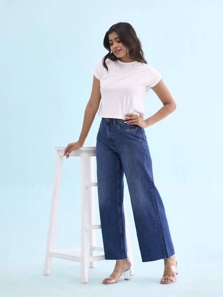 GO COLORS Women Relaxed Fit High Rise Blue Jeans