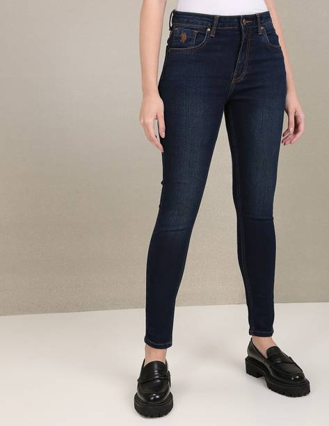 U.S. POLO ASSN. Women Skinny High Rise Blue Jeans