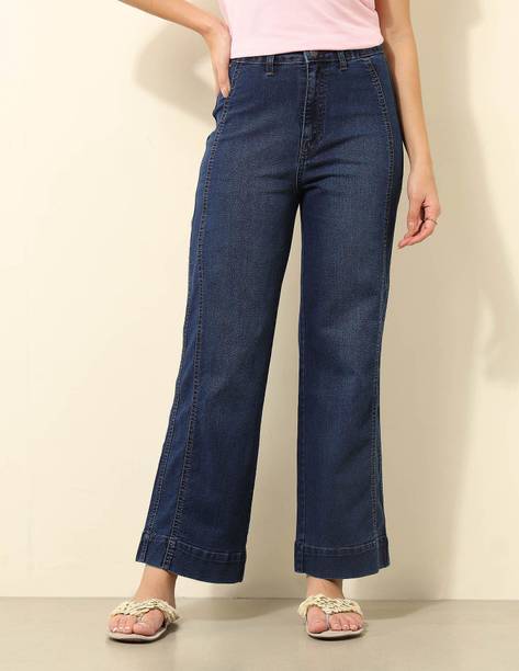 U.S. POLO ASSN. Women Flared High Rise Blue Jeans