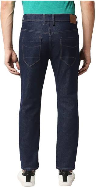 BASICS Men Slim Low Rise Dark Blue Jeans