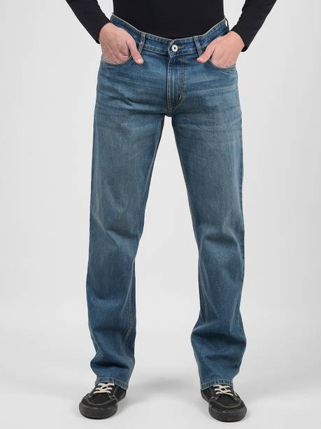 Men Regular Mid Rise Blue Jeans