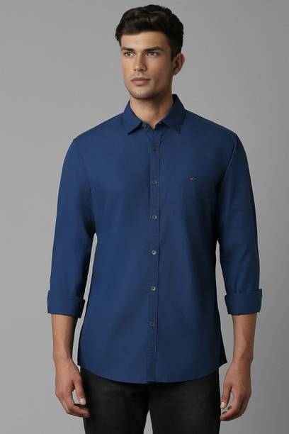 Men Slim Fit Solid Casual Shirt