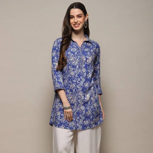 Women Printed Viscose Rayon Straight Kurta