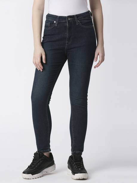 Pepe Jeans Women Skinny High Rise Blue Jeans