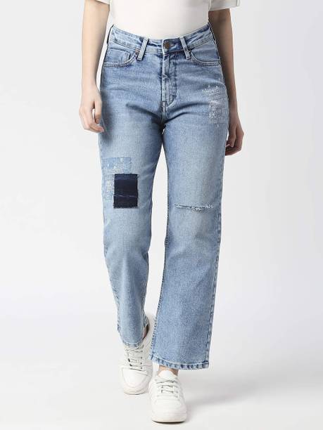 Pepe Jeans Women Straight Fit High Rise Blue Jeans