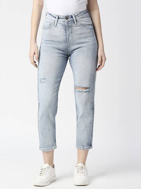Pepe Jeans Women Tapered Fit High Rise Blue Jeans