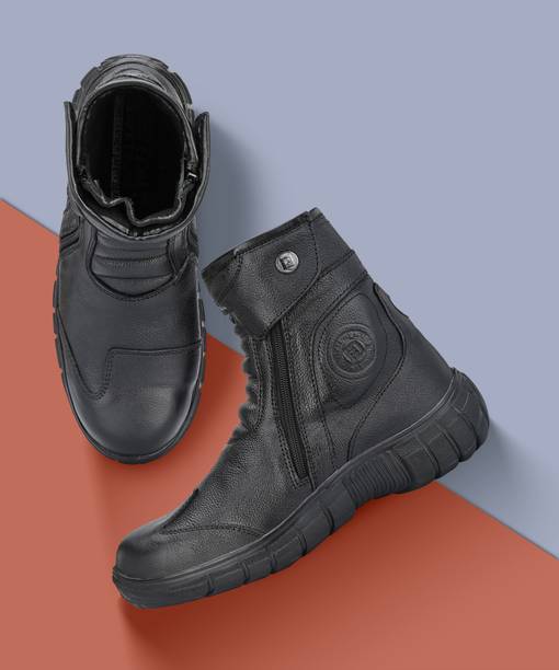 Water Resistant Biker boot/Motorcycle boot,steel toe protection,3M Reflectors Boots For Men
