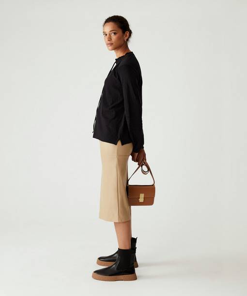 Casual Regular Sleeves Solid Women Black Top