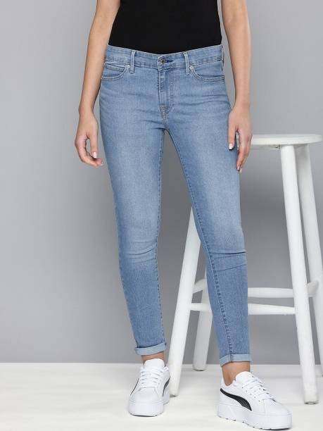 LEVI'S 711 Women Skinny Mid Rise Blue Jeans