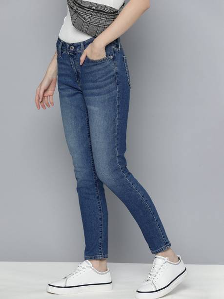 LEVI'S 711 Women Skinny Mid Rise Blue Jeans