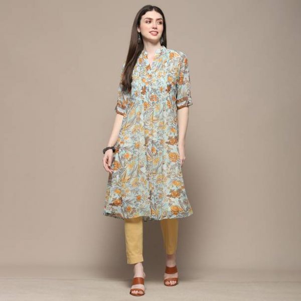 Pack of 2 Women Printed Polyester Straight Kurta