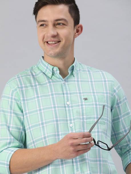 Men Slim Fit Checkered Casual Shirt