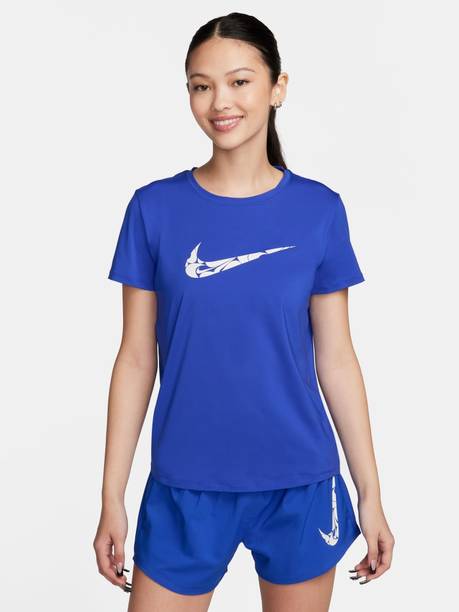 Casual Regular Sleeves Printed Women Blue Top