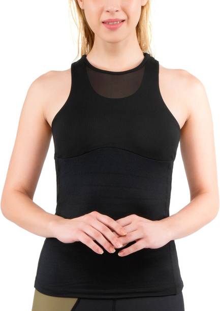 Casual Sleeveless Solid Women Black Top