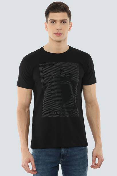 Active - Knit Men Graphic Print Round Neck Pure Cotton ...