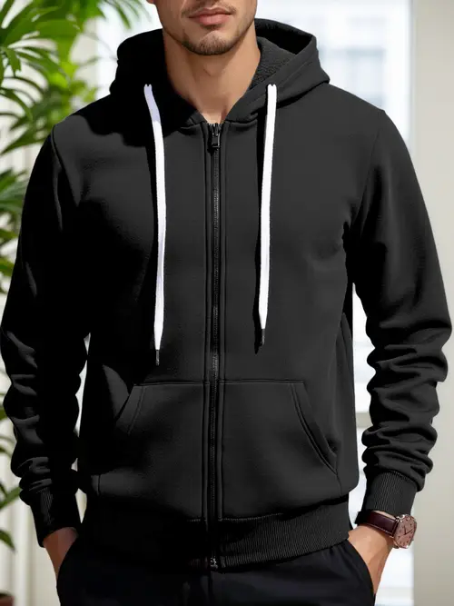 Men's Hooded Sweatshirt - Heavy-Duty Pullover