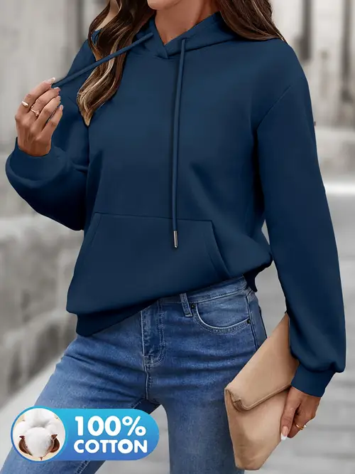 Girls Women's 100% Oversized Hooded Sweatshirt