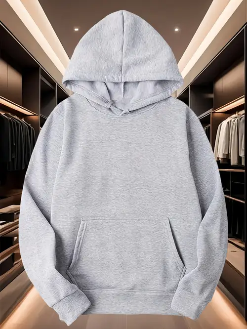 Men'S Hooded Sweatshirt - Heavy-Duty Polyester