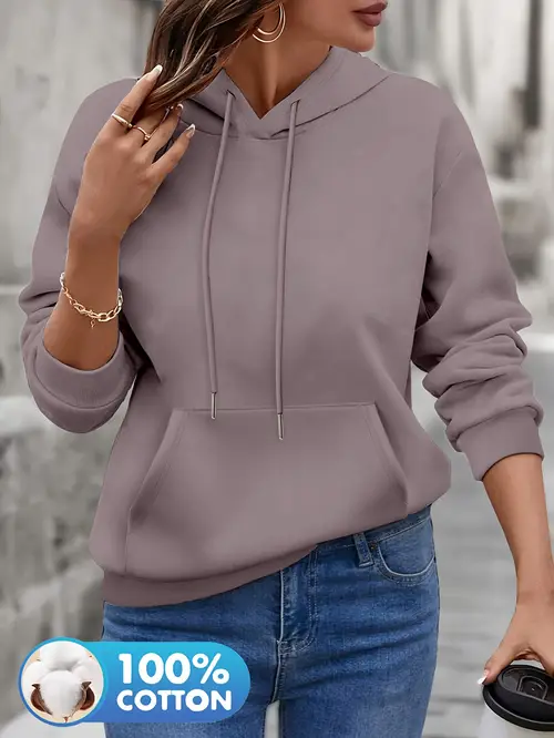 Girls Women'S 100% Long Sleeve Hoodie