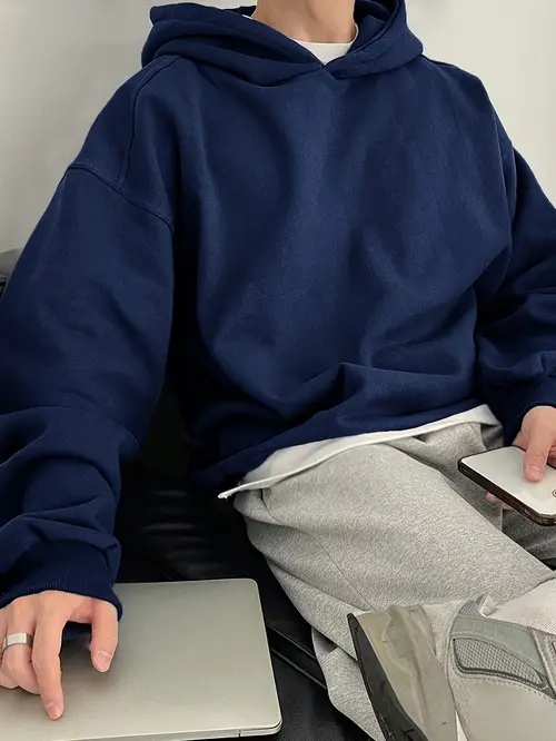 Men'S Hooded Sweatshirt - Loose Fit