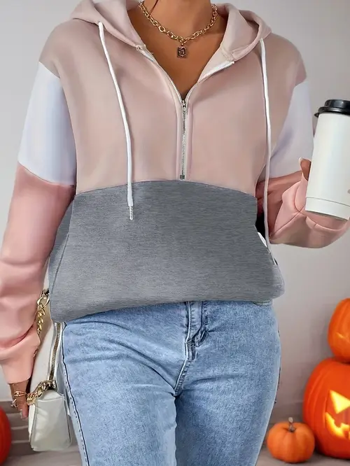 Girls Women'S Color Block Hoodie -