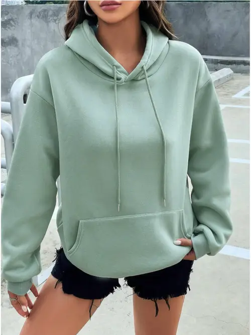Girls Women's Elegant Hooded Oversized Sweatshirt