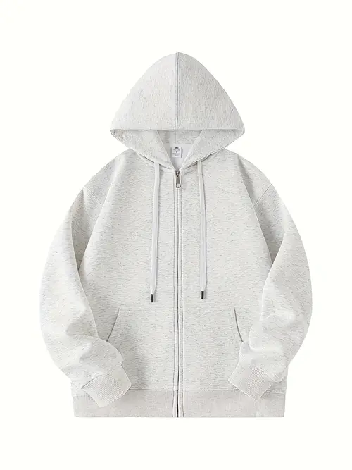 Men's Heavy-Duty Hooded Zip-Up Sweatshirt -