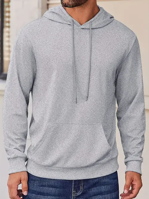 Men's Lightweight Breathable Hooded Sweatshirt -