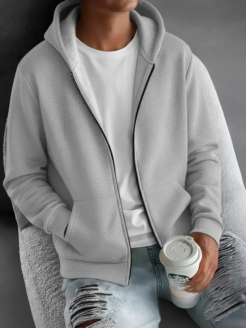Men'S Full-Zip Hooded Sweatshirt - Full-Zip