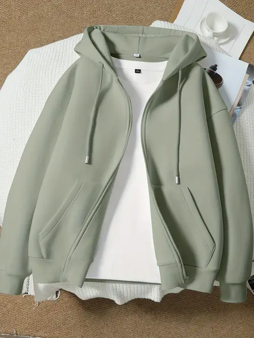 Jeanswest Men'S Lightweight Hooded Zip-Up Jacket