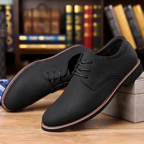 Men’s Casual Brown Oxfords - Lace-Up Dress Shoes For Business,