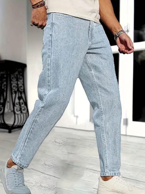 Men’s Casual Stretch Faux Denim Faux Denim - Light Wash,