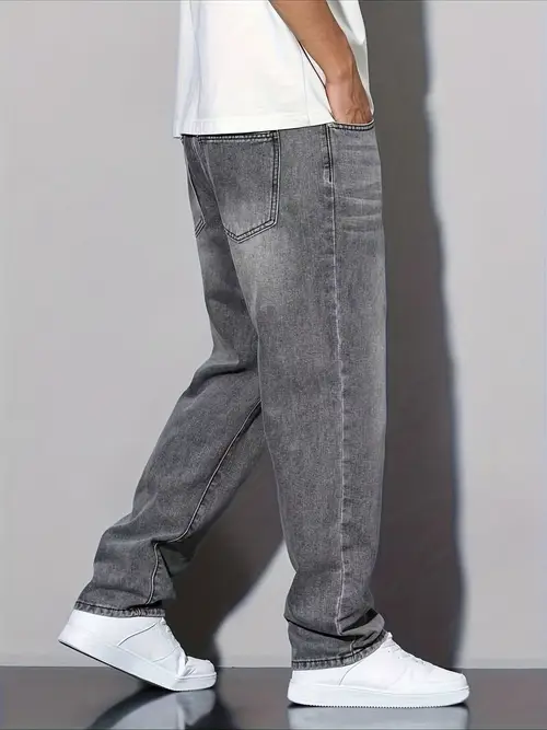 Men’s Heavy-Duty Stretch Denim Pants - Heavy-Duty All-Season Wear, Beltless