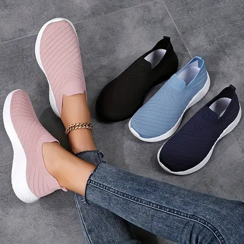 Women’s/Casual Sport Slip-Ons. Breathable, Lightweight, Versatile, Comfortable Trendy Lightweight Lace-Up Casual Shoes