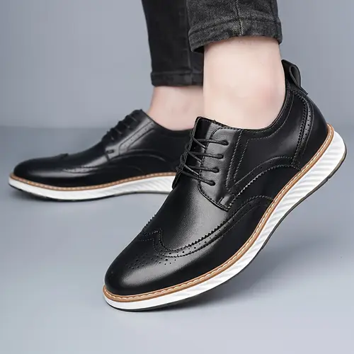 Men’s Business Casual Shoes - Comfortable, Non-Slip, Pu Material, Pointed