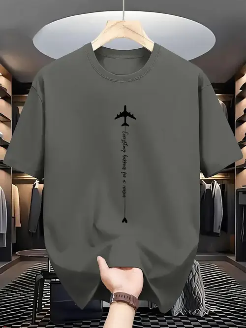 Men’s Casual "Everything Happens For A Reason" Graphic Tee -