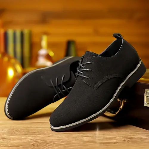 Comfy Plus Size Men’s Solid Colour Derby