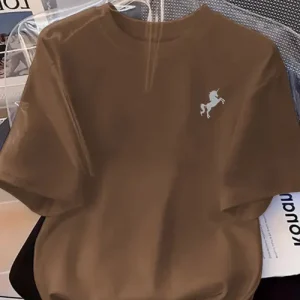 Fashionable Printed Round-Neck Short-Sleeve T-Shirt, Casual Short-Sleeve Top For Spring