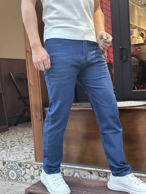 Men’s Stretch Faux Denim - Slim Fit Stretch Pants With