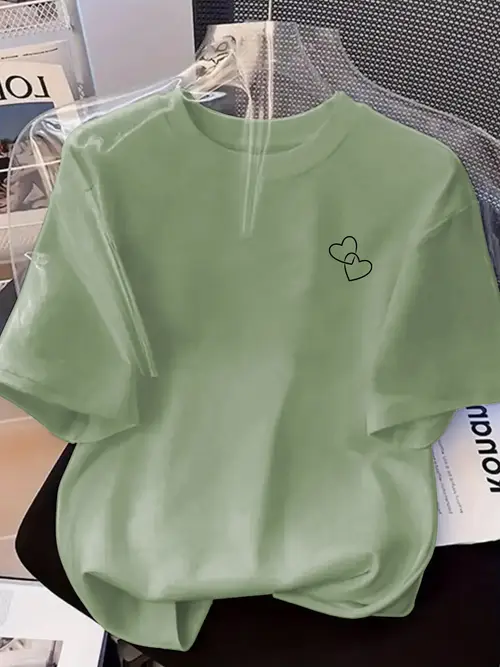 Women’S Mint Green Oversized T-Shirt - Soft Mint Color Casual