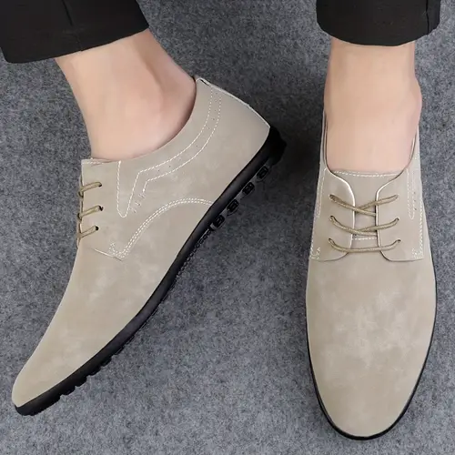 Men’s Black Lace-Up Dress Shoes - Soft Sole, Versatile Business