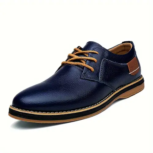 Men’s Business Style Lace-Up Dress Shoes, Non-Slip Low Top Uniform