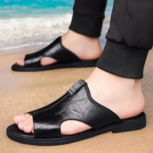 Men’s Lightweight Slip-On Sandals - Durable Synthetic Material With Anti-Slip