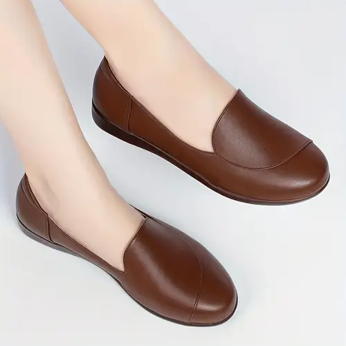 Women’s Slip-On Flats - Synthetic Cover Upper & Pvc Sole,