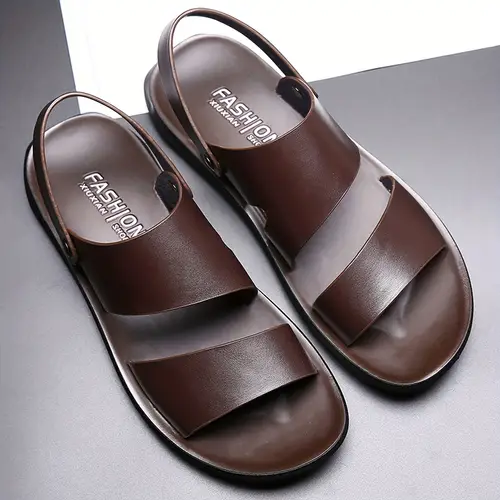 Comfy Solid Color Open Toe Sandals -