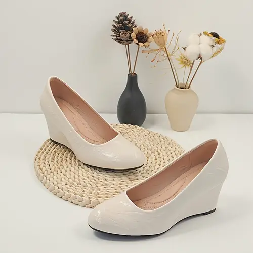 Women’s Elegant Mary Jane High Heels - Glossy Pu Round-Toe